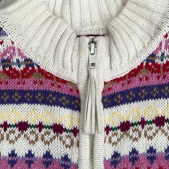 Vintage colorful sweater cardigan size M - Picture 3 of 6